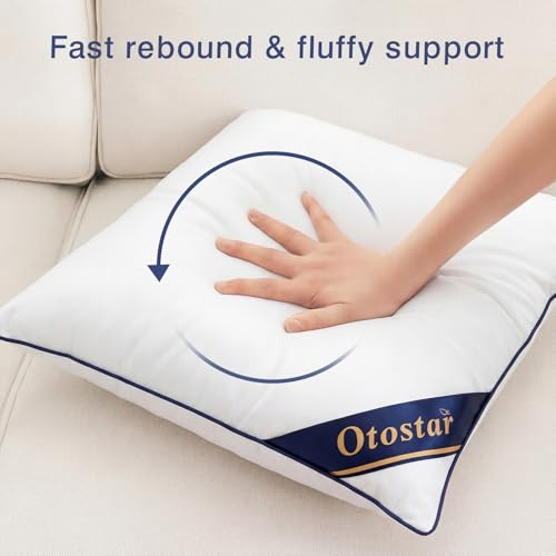 16 x 16 Inch Synthetic Down Alternative Throw Pillow Insert with Cooling Cotton Cover - Soft & Fluffy Support for Sofa & Bed - Pack of 1