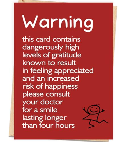 Funny Thank You Card LD330 - Humorous Appreciation Greeting Card