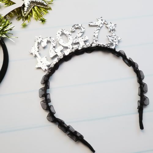 Needzo 2027 Happy New Year Glitter Headband Party Decoration