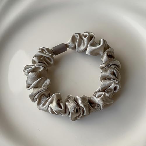 ADIASEN Silk Satin Hair Scrunchies 8-Pack Neutral Colors Hair Ties