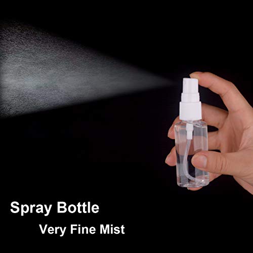 Exptolii Small Plastic Fine Mist Spray Bottles 1oz 6 Pack Travel Size