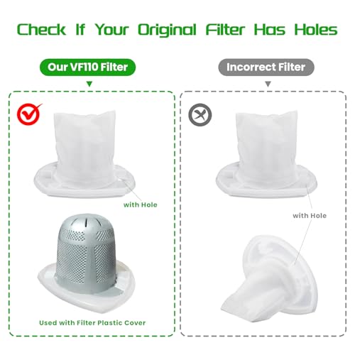 4-Pack VF110 Vacuum Filter Replacement for Black & Decker Dustbuster