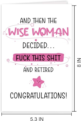 Funny Retirement Card for Women - Perfect Colleague Farewell Gift