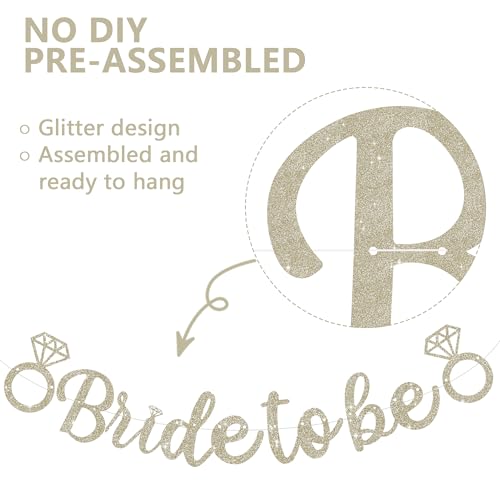 Glitter Bride to Be Banner - Pre-Strung Bridal Shower Decoration