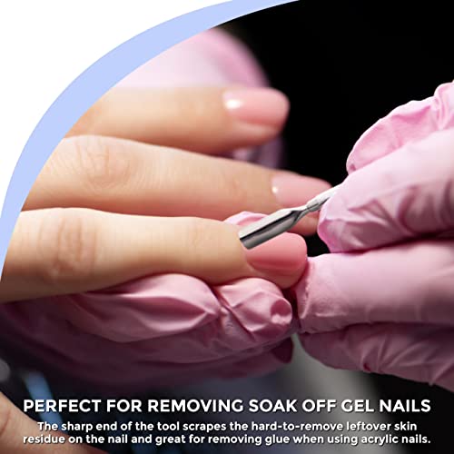 P2P Nails Cuticle Pusher and Trimmer - Stainless Steel Gel Polish Remover