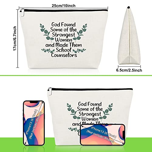 School Counselor Appreciation Makeup Bag Gift - Cotton Travel Pouch