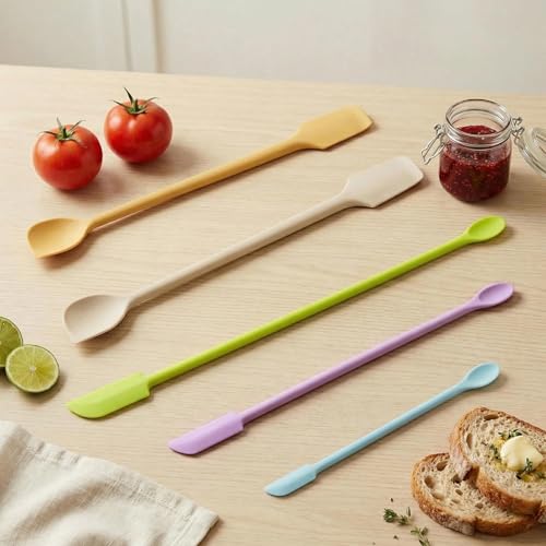 YUCFOREN 5-Piece Silicone Spatula Set for Kitchen & Crafts