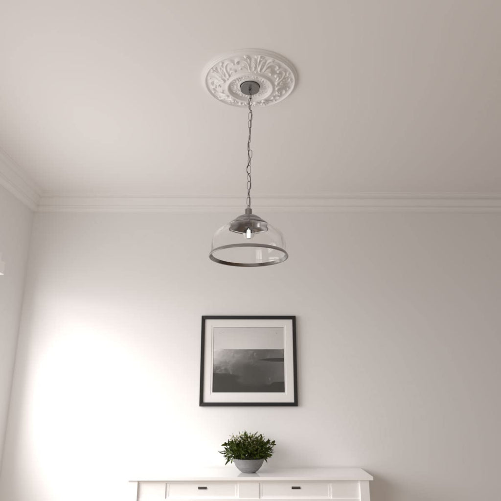 Ekena Millwork CM18VL 18-Inch OD x 3 1/2-Inch ID x 1-Inch P Valletta Ceiling Medallion