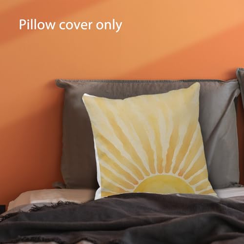 Boho Sun-1 Decorative Pillow Cover, 18x18 Flannel Throw Pillow Case for Cozy Home Decor