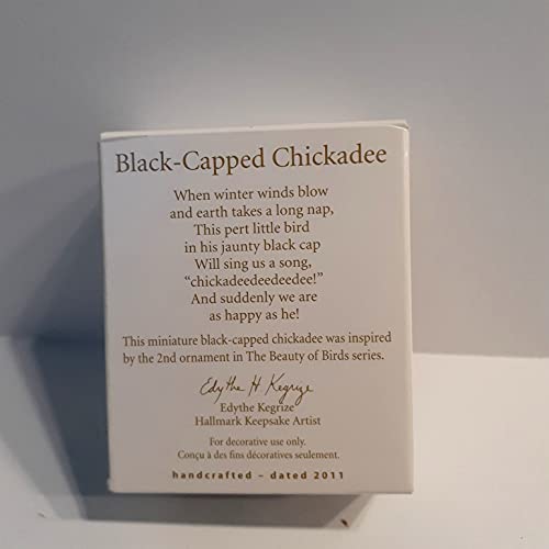 Black Capped Chickadee Hallmark Miniature Ornament 2011 - Keepsake Holiday Decor