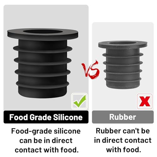 USEAMIE Liquor Pourer Adapter for Large 1-Inch Bottles - 6 Piece Set