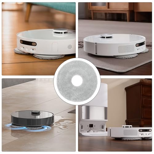 Replacement Mop Pads for Dreame & Mova Robot Vacuums, 4-Pack