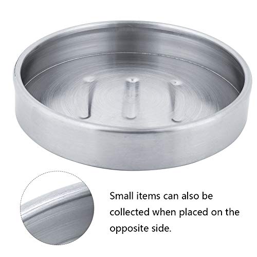 Stainless Steel Round Soap Dish for Bathroom & Kitchen