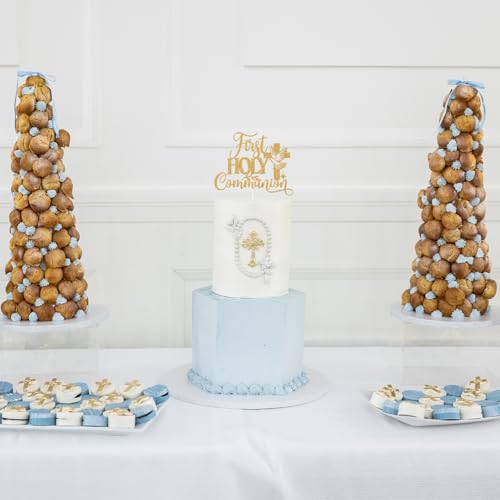 Gold Glitter First Holy Communion Cake Topper - Mi Primera Comunion