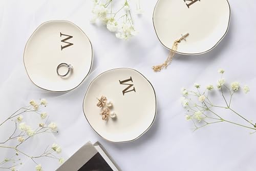 Personalized Ceramic Jewelry Tray Ring Dish - A Monogrammed 4.75"