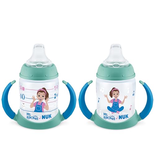 NUK Learner Cup Ms. Rachel 5 oz - Soft Spout Sippy Cups, 2 Pack
