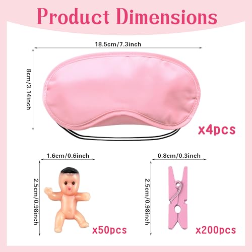 Pink Grab Baby Game Set - 4 Sets for Baby Shower Fun