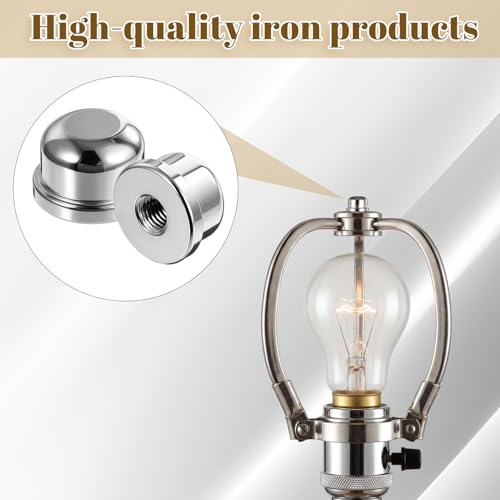 4 Pcs Lamp Finials - Bronze & Silver Replacement Parts