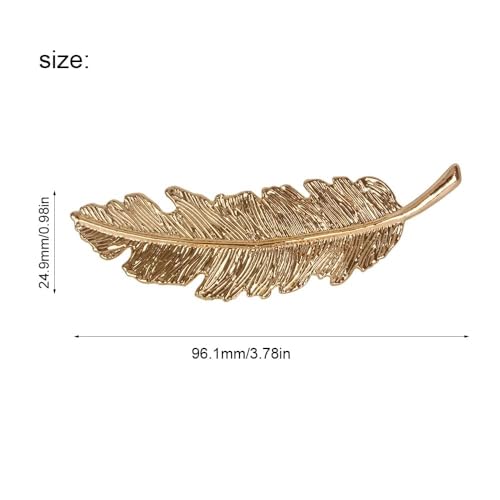 2-Piece Gold Vintage Leaf Hair Clips & Barrettes Hair Jewelry