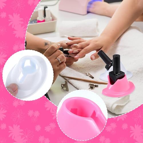 YUXIANLB Soft Rubber Nail Polish Bottle Holder Spill-Proof Stand