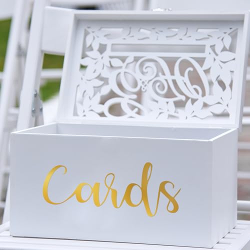 Gold Cards Sticker Set for Wedding Gift Boxes - 7.48 Inch (2 Pcs)