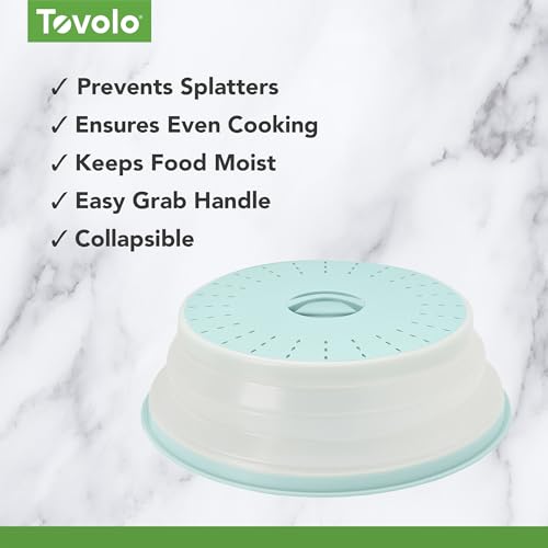 Tovolo Large 13-Inch Microwave Splatter Cover - Collapsible Silicone