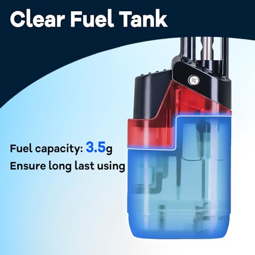 3 Pack Torch Lighter Mini Refillable Butane Lighters Utility Lighter Long Wand Pocket Lighter Windproof Gas Lighter Jet Flame Multi-Purpose for Candle Camping BBQ Grill(No Fuel) Assorted Colors