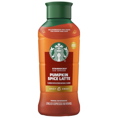 Starbucks Pumpkin Spice Latte Iced Espresso, Ready-to-Drink 40 Fl Oz Bottle