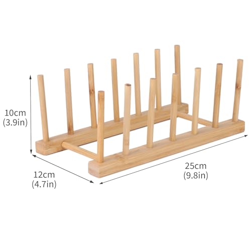 Bamboo CD Holder Organizer - 2 PCS Adjustable CD Rack for 18 Discs