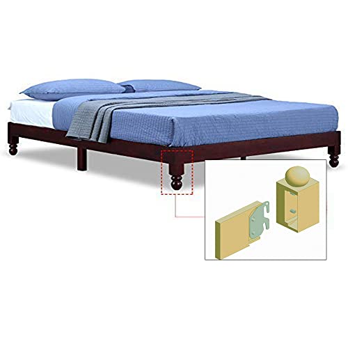 BETOCI Universal Bed Rail Hook Plates for Wooden Bed Frames (Set of 2)