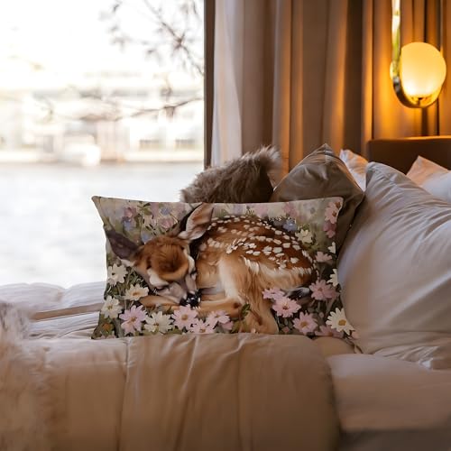 20x12 Spring Floral Pillow Covers - Rustic Farmhouse Decor
