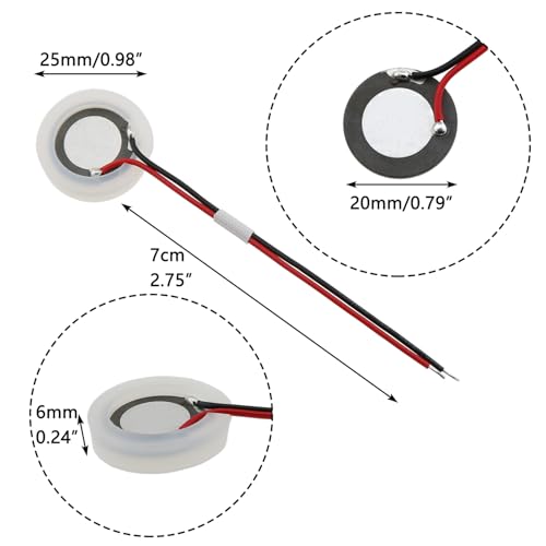 5PCS 20mm Ultrasonic Humidifier Replacement Disc with Cord - Titanium Plated