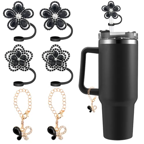 Bling Silicone Flower Straw Covers for Stanley Cup 30 & 40 Oz