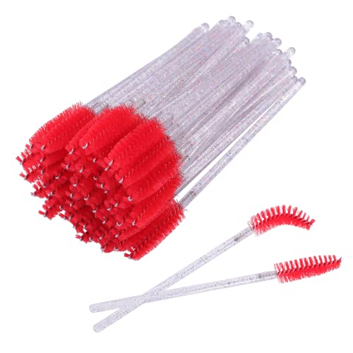YITOU Disposable Eyelash Mascara Brushes and Crystal Spoolie Wand Applicators 50 PCS
