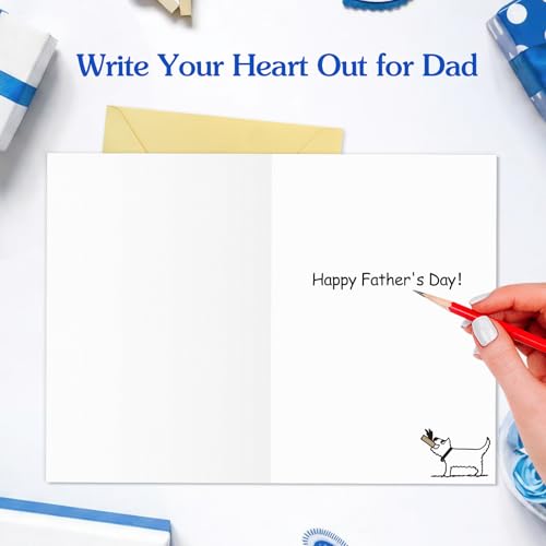 Funny Father's Day Card from Dog - Poo Bag Joke with Envelope