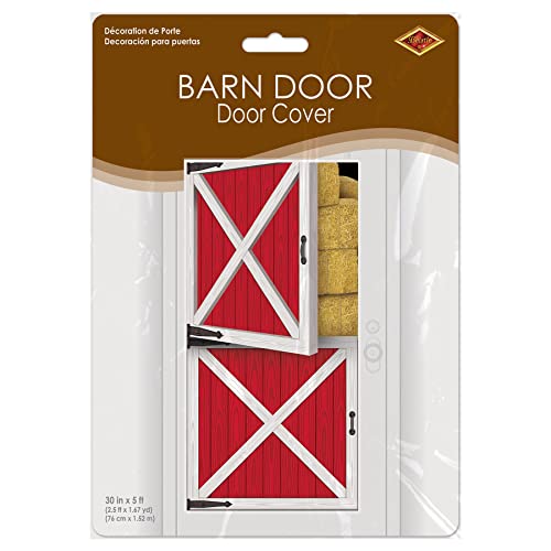 Beistle Barn Door Cover - 30" x 5' Plastic Decoration for Parties