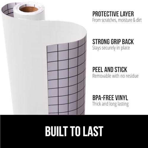 Gorilla Grip Peel and Stick Cabinet Liner, Clear Matte, 11.8" x 120"