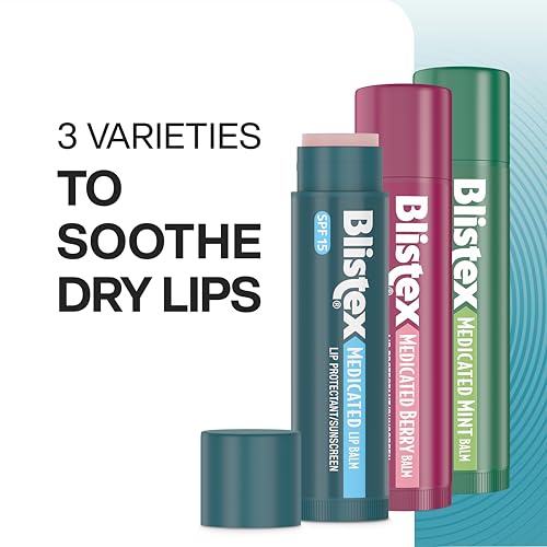 Blistex Medicated Lip Balm Variety Pack SPF 15, 3 Count