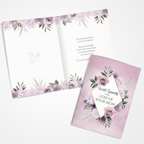 Loss of Wife Sympathy Card - Premium A5 Floral Bereavement Card