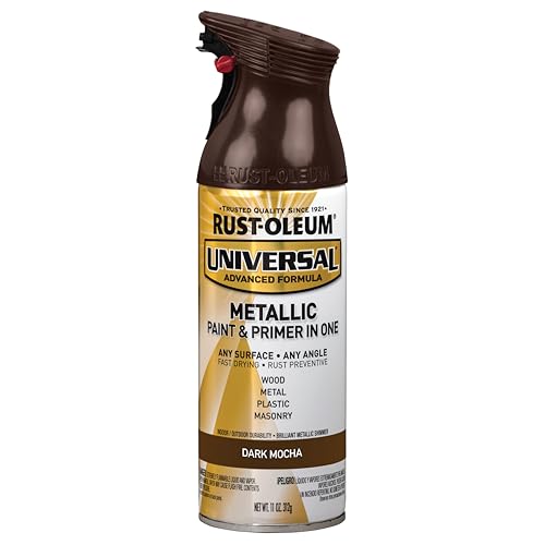Rust-Oleum Universal Metallic Spray Paint, Dark Mocha, 11 oz