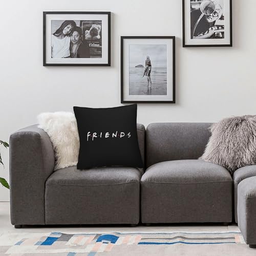 Kiyza 18x18 Inch Decorative Pillow Cover - Friend Print Cushion Case