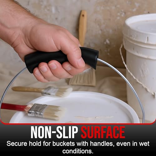 Engenuit Ergonomic Bucket Grip for 1-5 Gallon Buckets - Durable 1-Pack