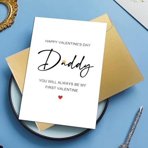 First Valentine's Day Card for Daddy from New Baby | 300gsm Paper