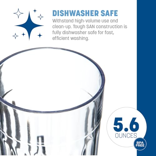 Carlisle Bistro Tumbler - 5.6 oz Clear Plastic for Restaurants