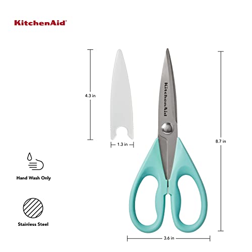 KitchenAid All Purpose Kitchen Shears 8.72 Inch with Protective Sheath - Aqua Sky, 1 Pack