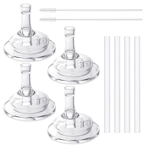 VANEST Replacement Straws for Grosmimi Stage 2 Cups - 4 Pack with Brushes