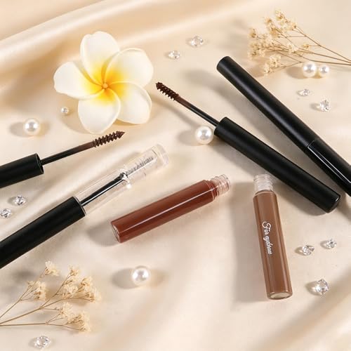 WanTuoluo 2 Pack Brow Gel & Tinted Eyebrow Mascara Waterproof Makeup