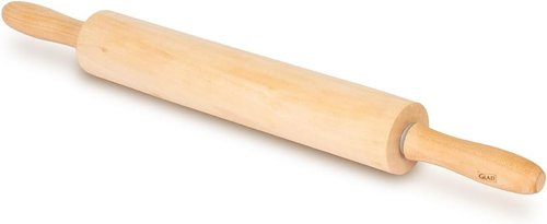 Glad Wood Rolling Pin - 17.5 Inch Heavy-Duty Dough Roller for Baking Pizza & Cookies