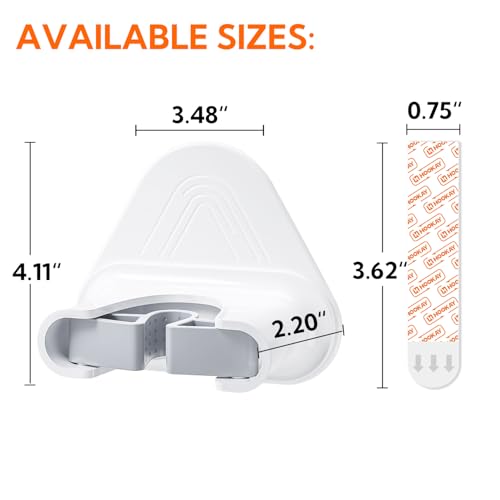 Hookay 10lbs Broom and Mop Grippers - Damage-Free Wall Holder