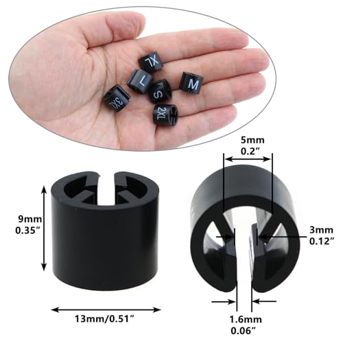 180PCS Round Plastic Hanger Size Marking Buttons for Clothing